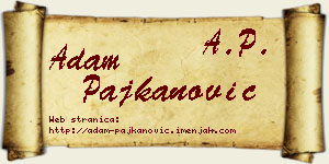 Adam Pajkanović vizit kartica